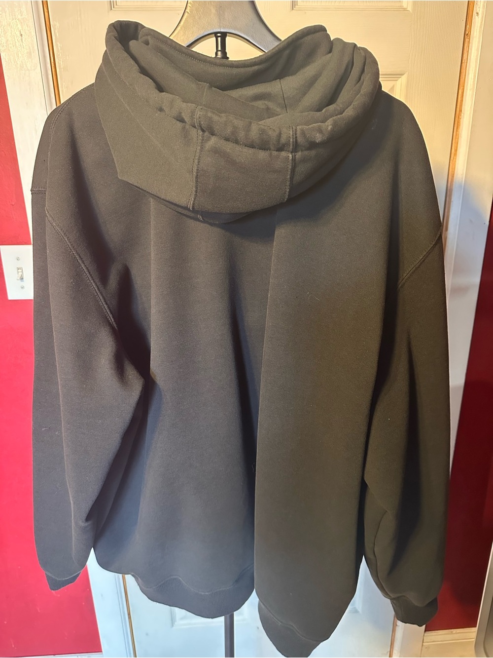 Carhartt Rain Defender 1/4 Zip Hoodie Black 3XL Loose Fit Heavyweight Pullover - Picture 2 of 10